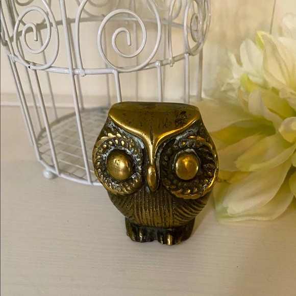 Vintage Brass Owl